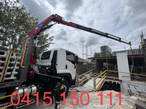 Crane truck Hiab truck with driver available 24/7