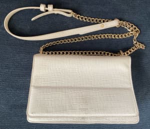 OROTON white leather shoulder bag (handbag) - very good condition
