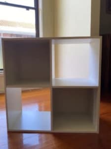 Second Hand White 4 Unit Cube Shelves