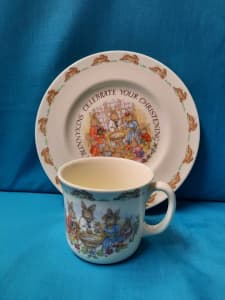 Royal Doulton Bunnykins Celebrate your Christening Plate & Cup