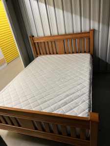Queen bed with pillow top mattress delivery available 