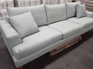 New Molmic Large 4 Seater Designer Fabric Lounge Aust Made $4500 RRP