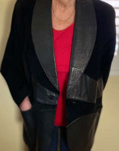 Black suede and leather jacket