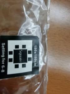 Black square table cloth brand new in bag for 6-8 seats