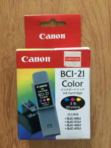 New Genuine Canon BCI-21 Colour Ink Cartridge 1 Cartridge 3 Colours