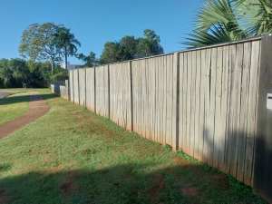 Wooden fence pailings 