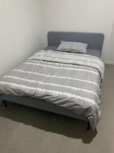 Nearly brand new double size bed (frame mattress)