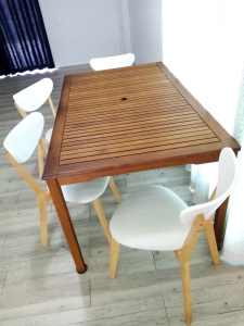 Dining Table and Chair set solid timber