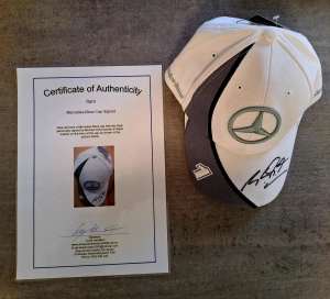 Michael Schumacher Mercedes-Benz cap signed with cert of authenticity