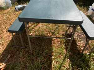 Camp Table & Benches plus Camp Cooking Table SOLD PENDING PICKUP