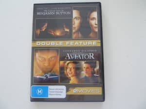 DVD: Aviator / Benjamin Button. Rated: M. 2-discs. Gently Used Condn