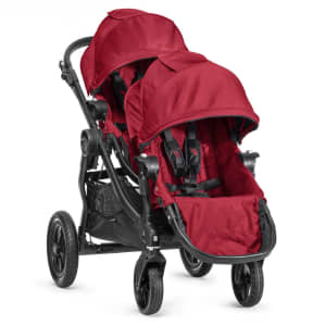 Baby Jogger City Select Double Stroller in Red/Black Frame Special