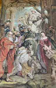 Tapestry , Adoration of the Magi after P P Rubens. 