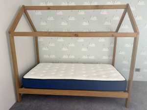 Single size house bed including mattress
