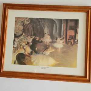 The Rehearsal on Stage by Edgar Degas. Framed ballerina print