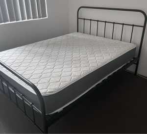 Double bed frame and mattress