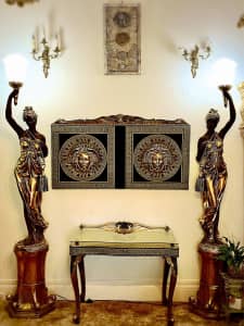 VERSACE HALL TABLE and WALL PLAQUES (message for prices)