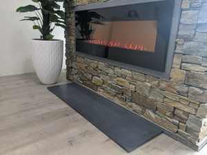 Honed Black Granite Fireplace Hearth 1500x400x20mm