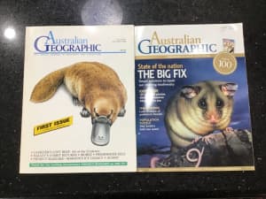 AUSTRALIAN GEOGRAPHIC FIRST ISSUE & 100TH EDITION