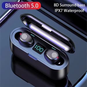 Brand New F9 Earbuds Power Bank Phone Holder 8D surround Music HD Call