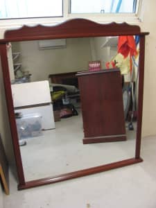 Mirror with polished timber frame- Price reduced