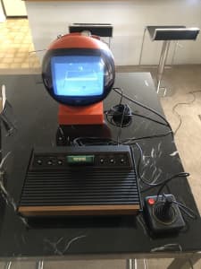 JVC Videosphere tv and Atari games console set