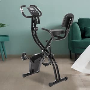 iFitness 3 In 1 Folding Exercise Slim Bike Magnetic Cycle Arm Resistan