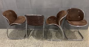Vintage Gastone Rinaldi Sabrina Chairs x 4