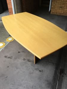 Large Meeting room table seats 8 and matching sideboard credenza
