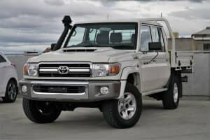 2021 Toyota Landcruiser VDJ79R GXL Double Cab White 5 Speed Manual Cab Chassis