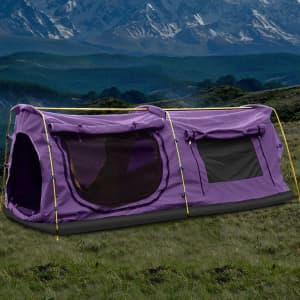 MOUNTVIEW DOUBLE KING SWAG CAMPING SWAGS CANVAS DOME TENT HIKING