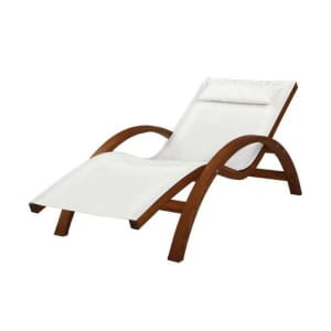 Outdoor Wooden Sun Lounge Setting Day Bed Chair