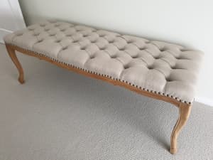 French Provincial Oak Bench 
