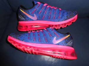 NIKE AIR MAX PRINT 2016 SNEAKERS BLUE AND PINK BRAND NEW US 8