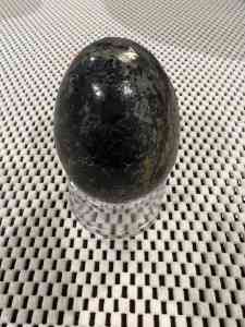 Solid Pyrite hand carved egg 230 grams