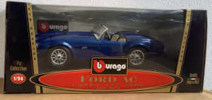 BURAGO VIP COLLECTION 1965 FORD AC COBRA 427 Scale 1/24 Made in Italy