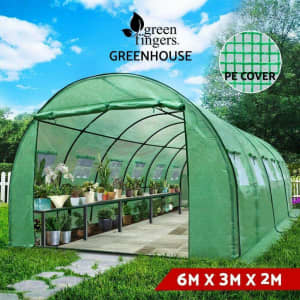 6MX3M Walk in Greenhouse Tunnel Plant Garden Shed GreenHouse