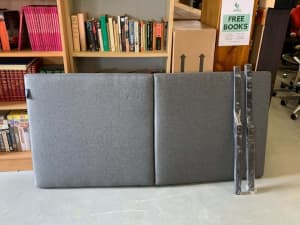 Grey wall mountable headboard (Delivery or Pick up)