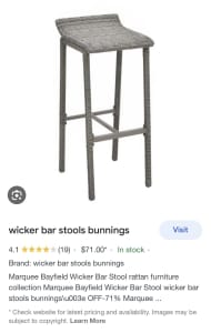 Wicker bar stools