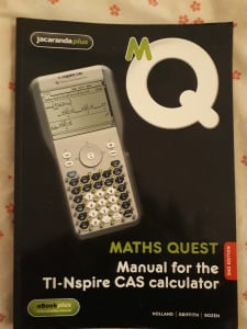Maths Quest Manual for the TI nspire CAS calculator, and 2 guidebooks