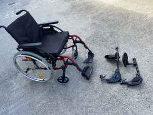 Wheelchair Breezy with leg extensions
