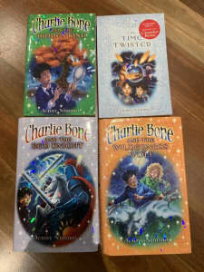 Charlie Bone books (2 hardcover & 3 paperback)