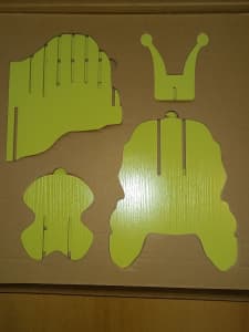Wall Decoration Bull Dog Lime Green