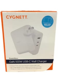 Cygnett Cy4373pdwch Gan 100W Usb-C Wall Charger White