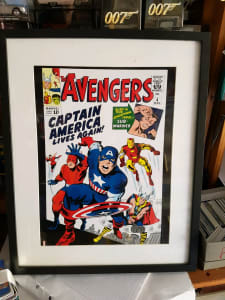 The Avengers captain America lives again poster with frame 