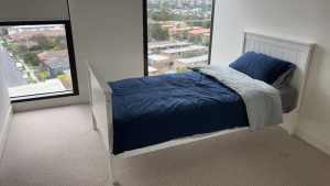 ! Brand new single size bed frame and used mattress
