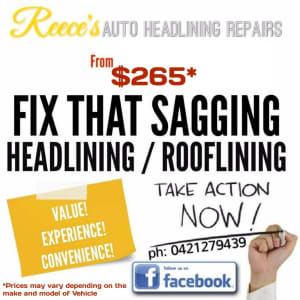 Reece's Auto Headlining Repairs / Roof lining Adelaide SA
