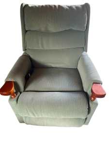 Electric Reclining Chair - Light Olive Green Corduroy