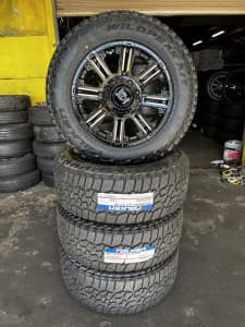 🔥🔥265/60/18 Falken Wildpeak A/T3w tyres with Black Mamba rims 18x9 