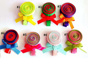 Lollipop Handmade and Bow Hair Clips
